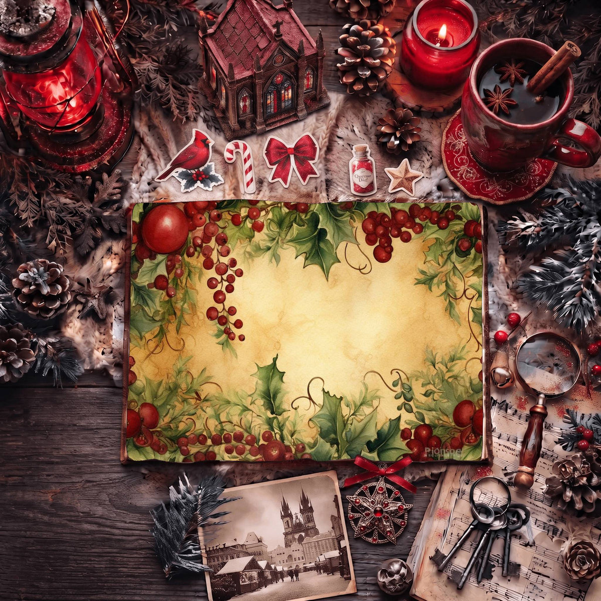 Festive Christmas Digital Papers