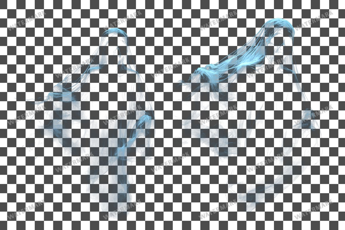 Floating Ghosts Transparent Overlay Pngs