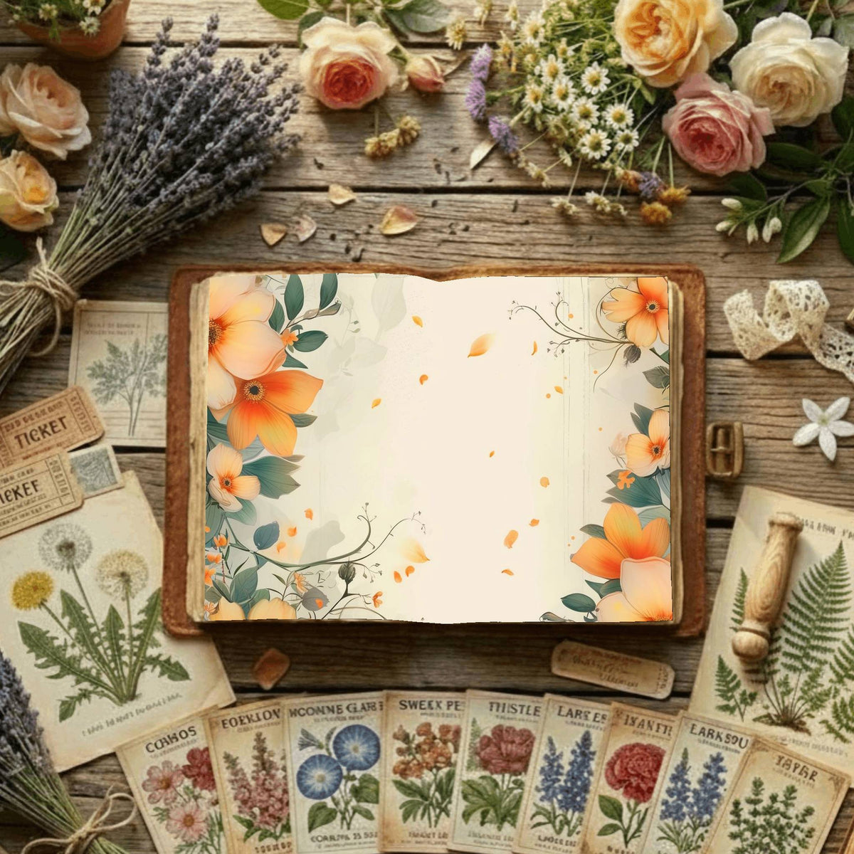 Floral Digital Papers