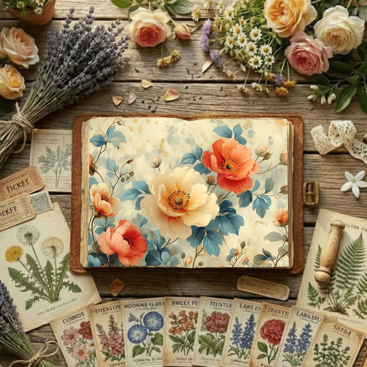 Floral Digital Papers