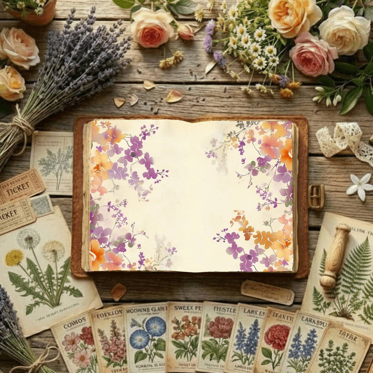 Floral Digital Papers