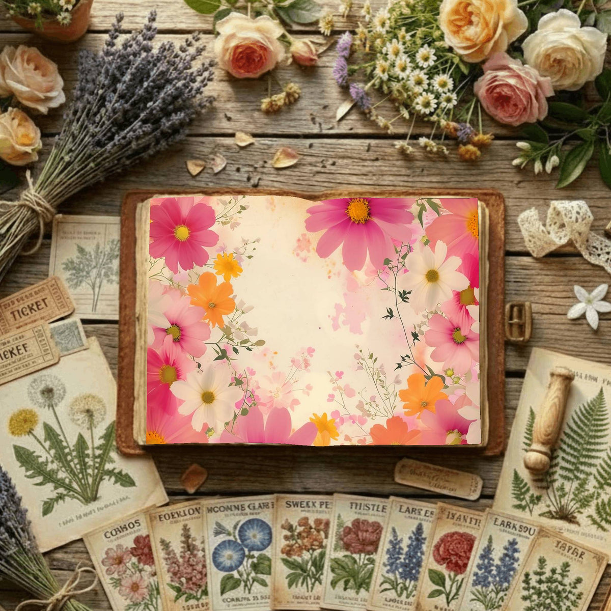 Floral Digital Papers