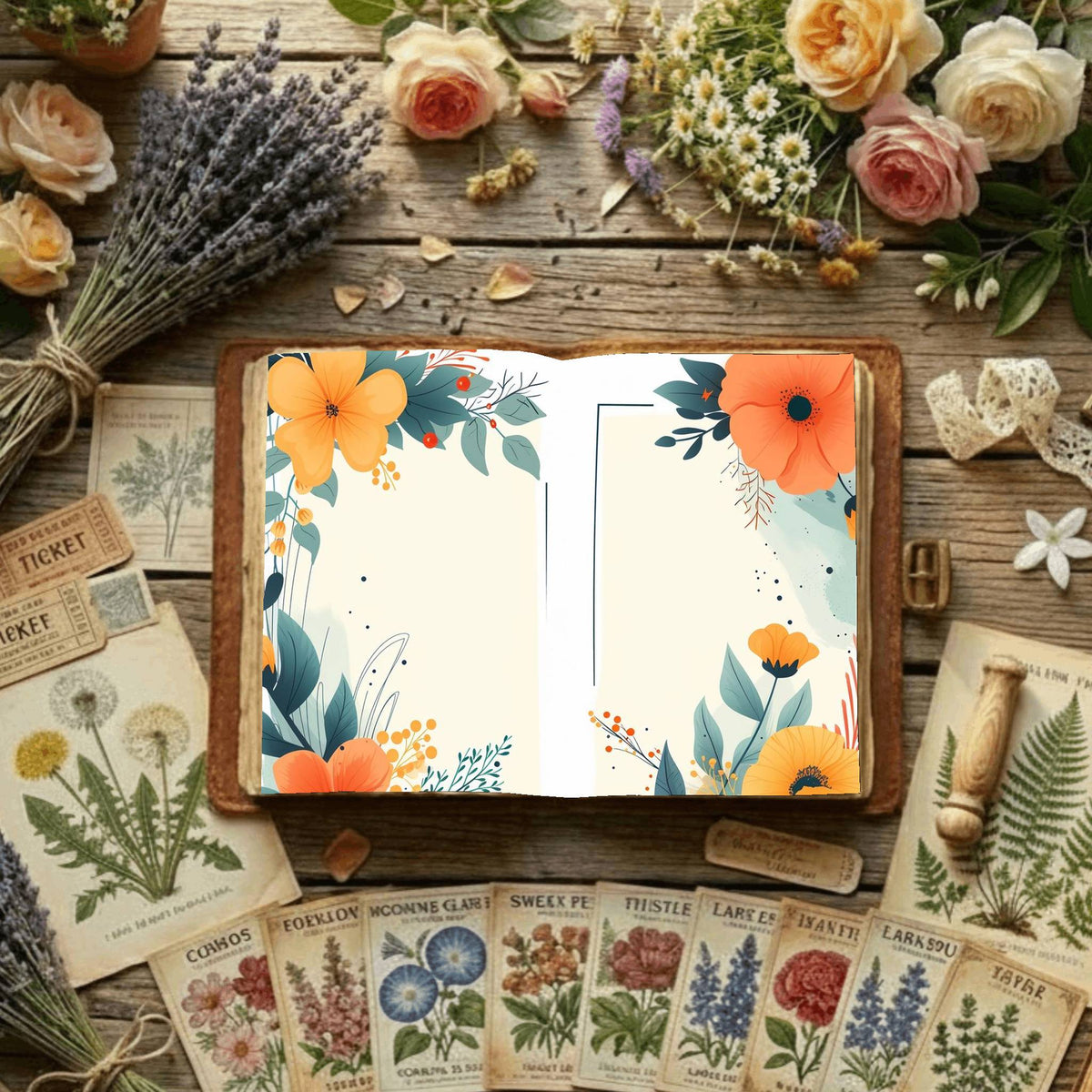 Floral Digital Papers