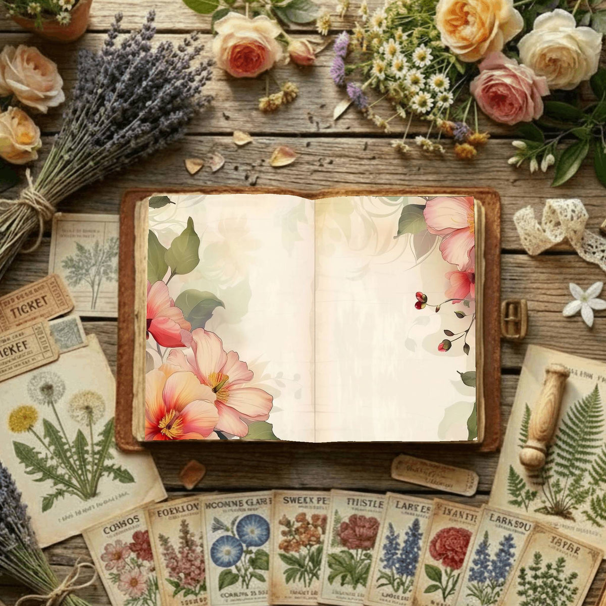 Floral Digital Papers