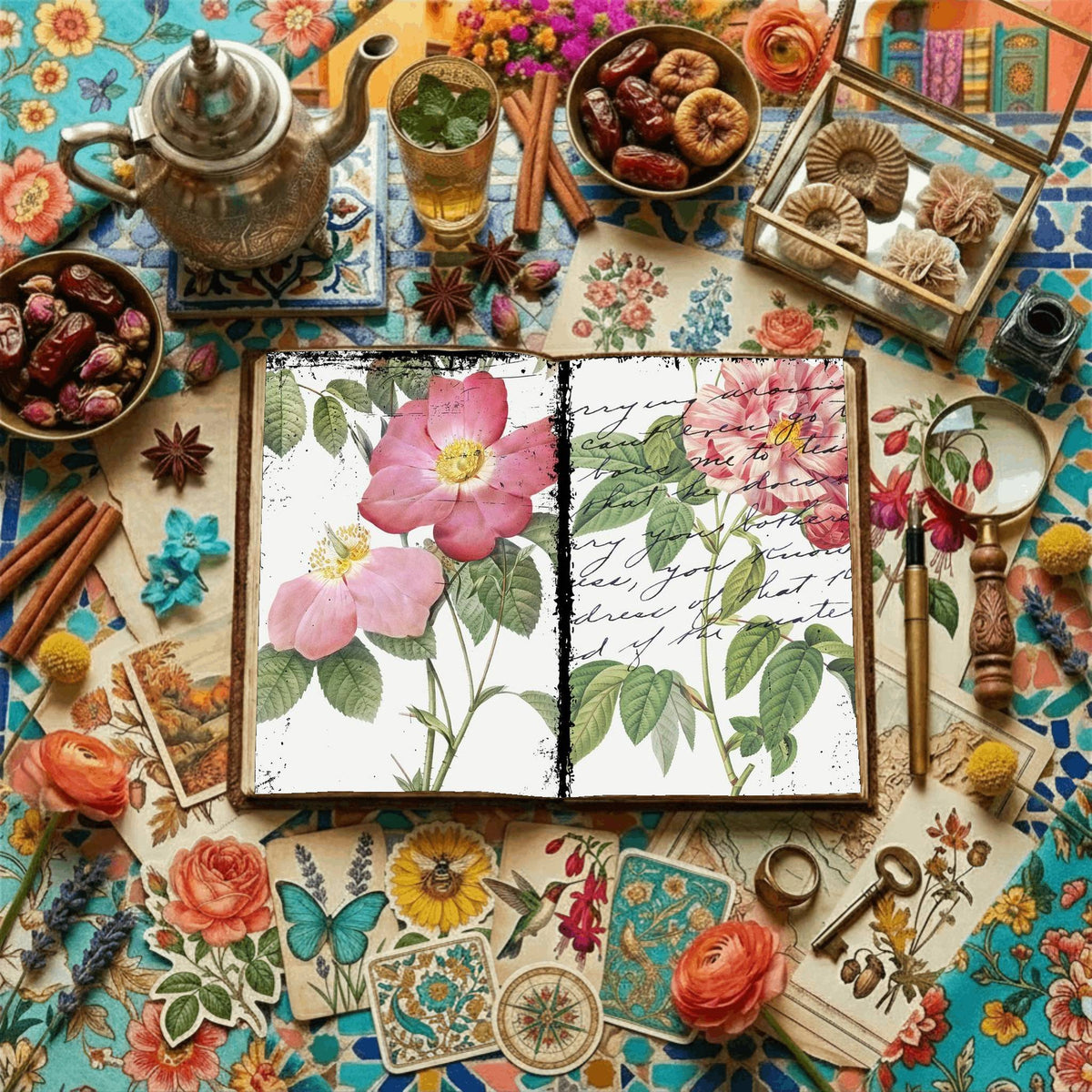 Floral Illustrations Digital Papers