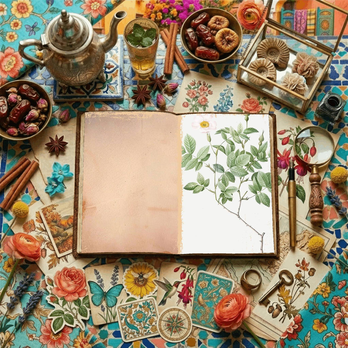 Floral Illustrations Digital Papers