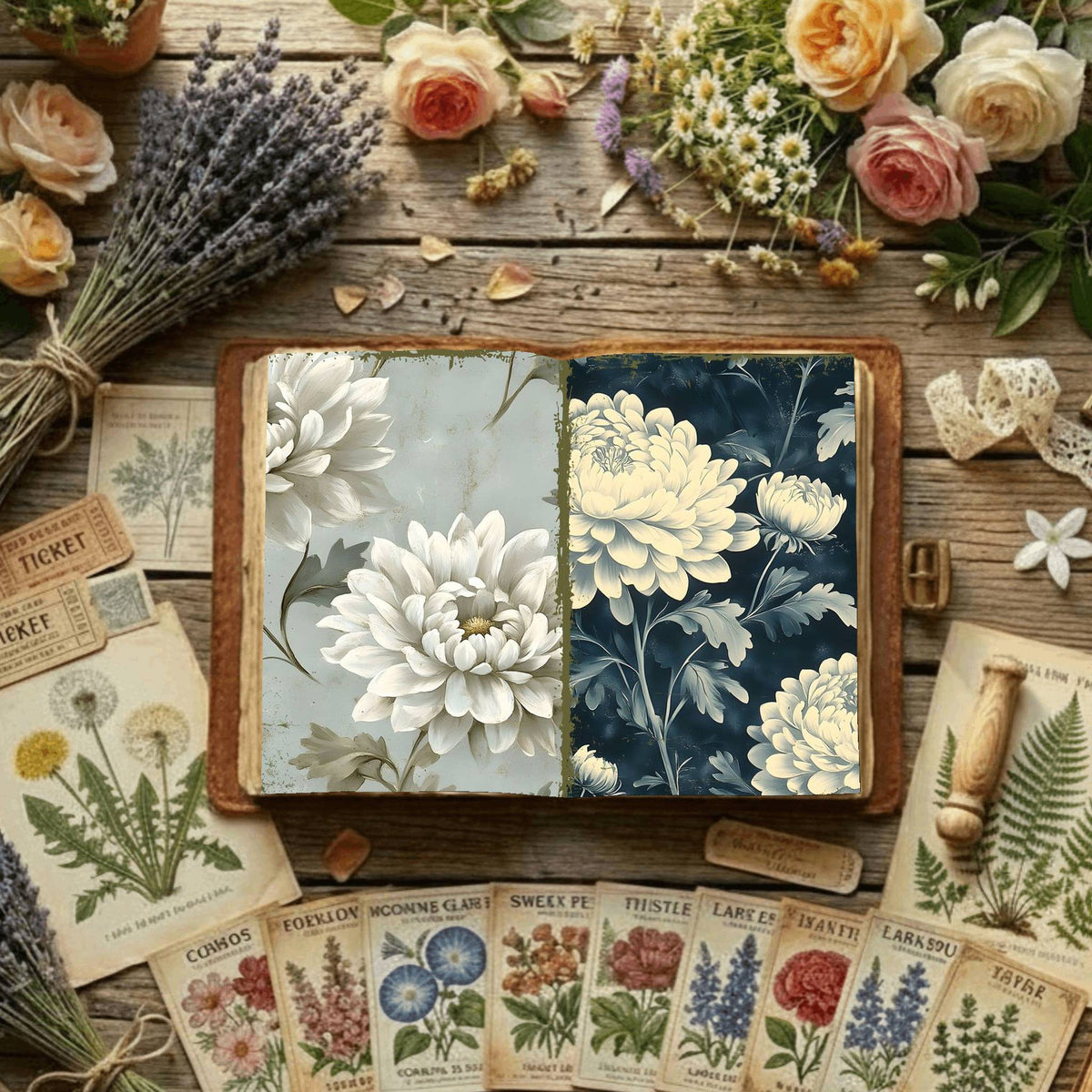 Floral Digital Papers