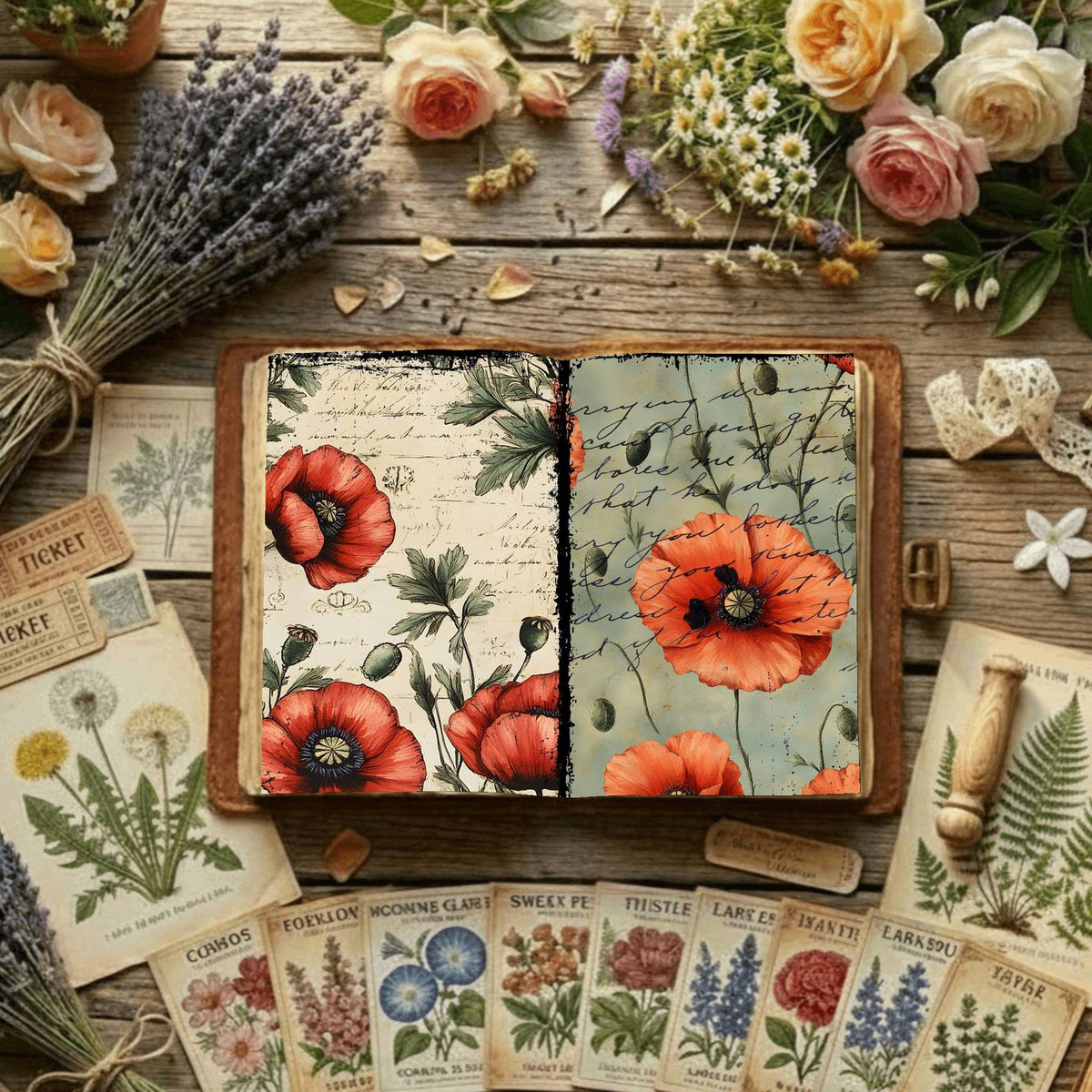 Floral Digital Papers