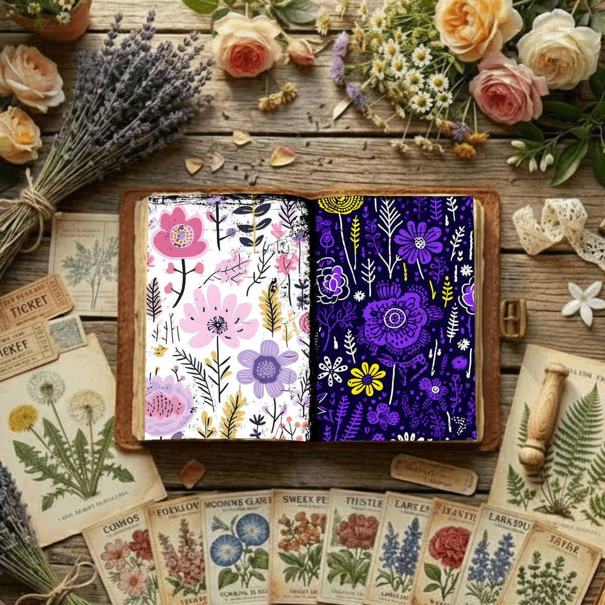 Floral Digital Papers