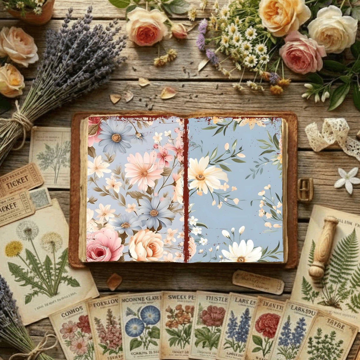 Floral Digital Papers