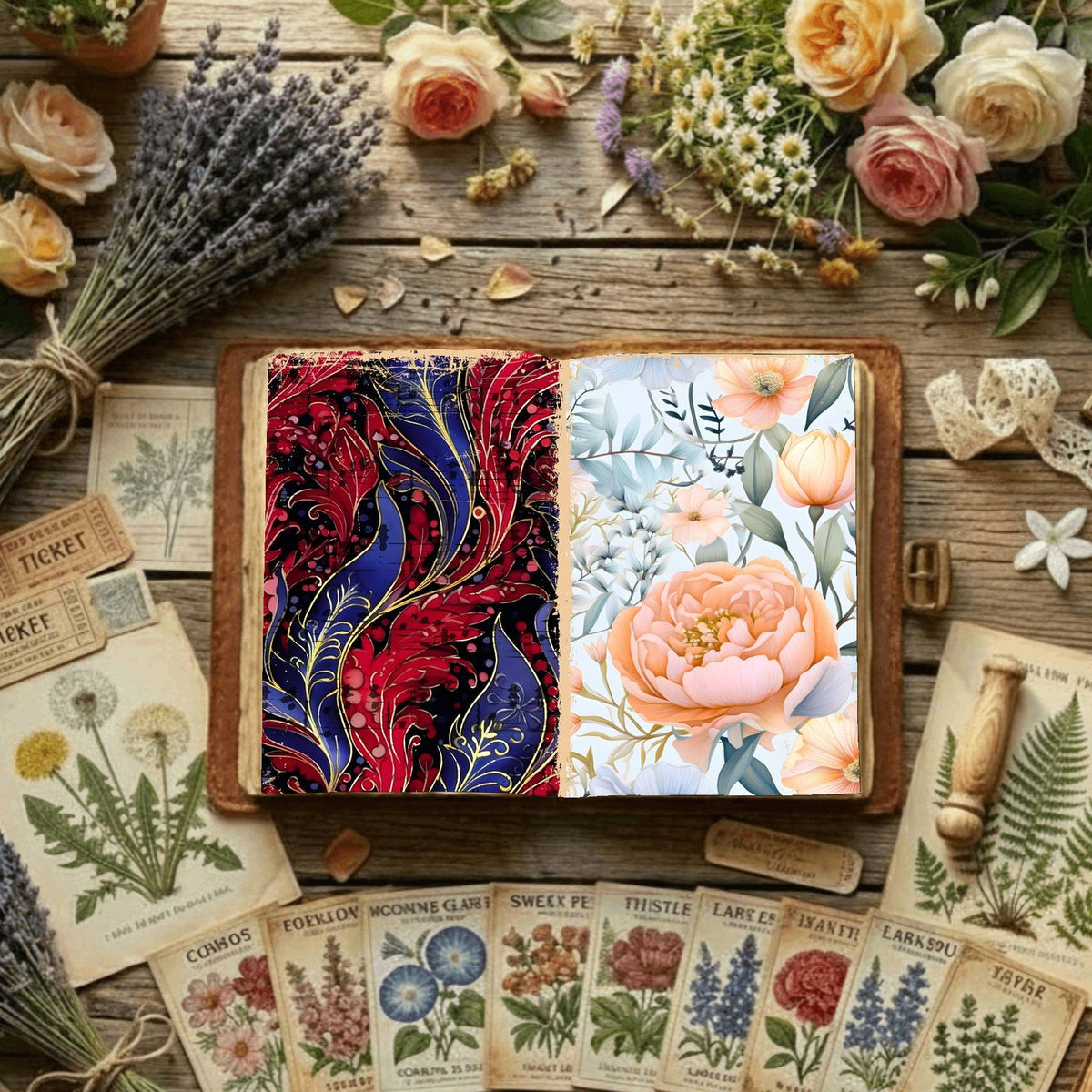 Floral Digital Papers