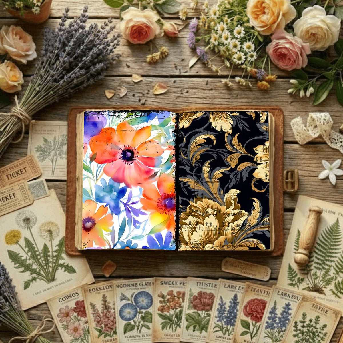 Floral Digital Papers