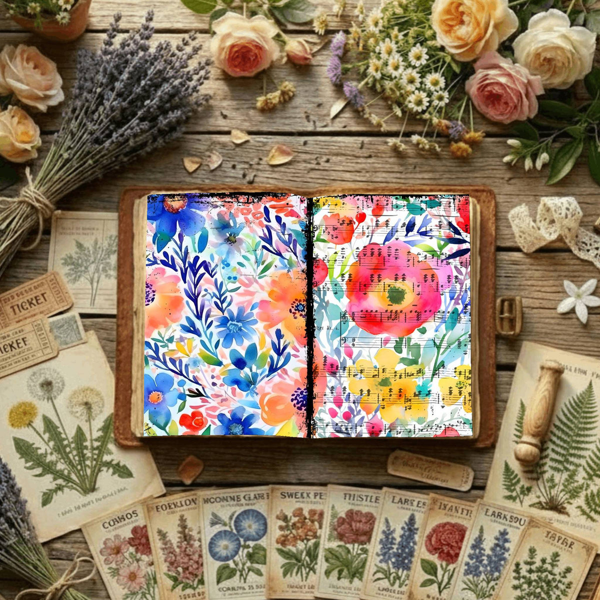 Floral Digital Papers