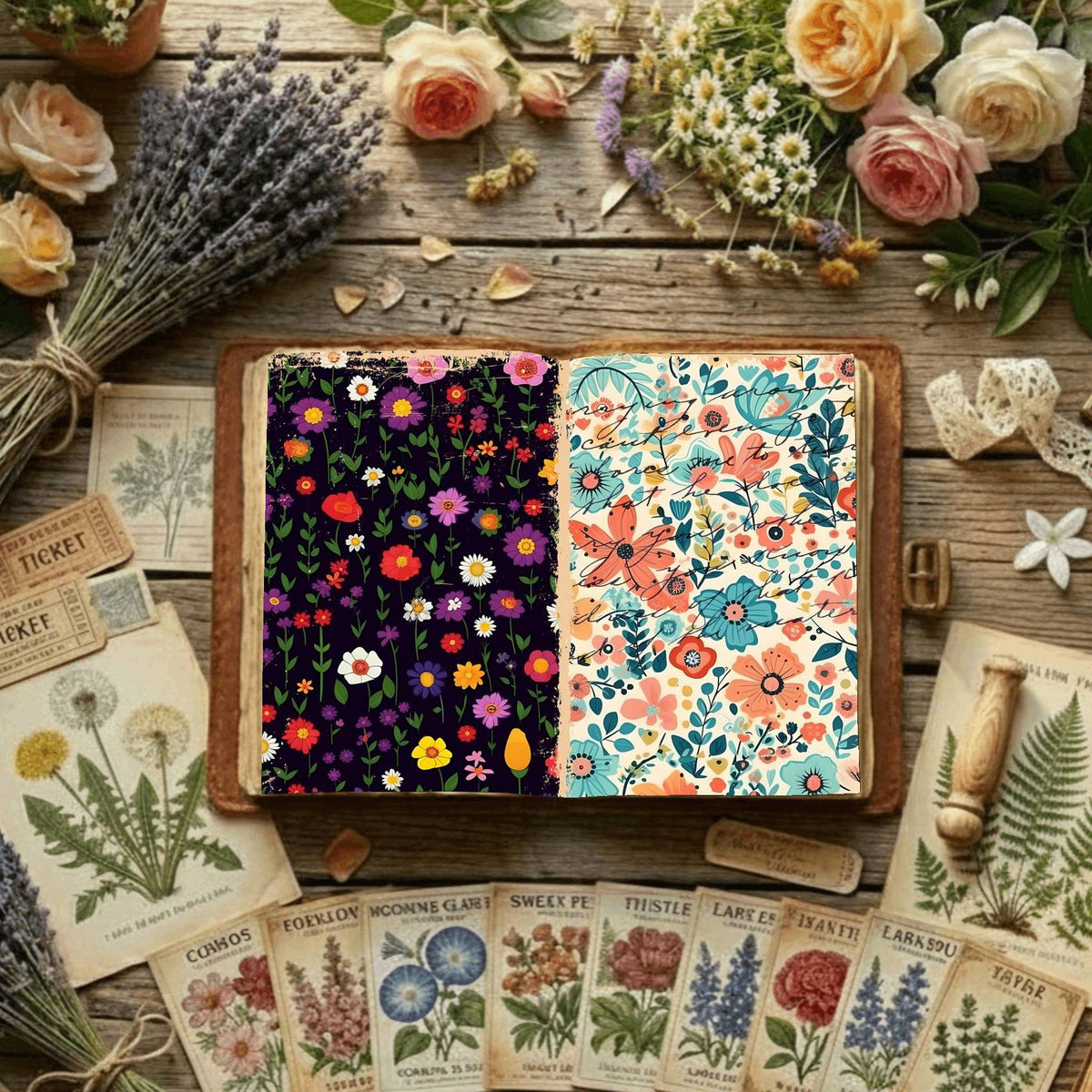 Floral Digital Papers