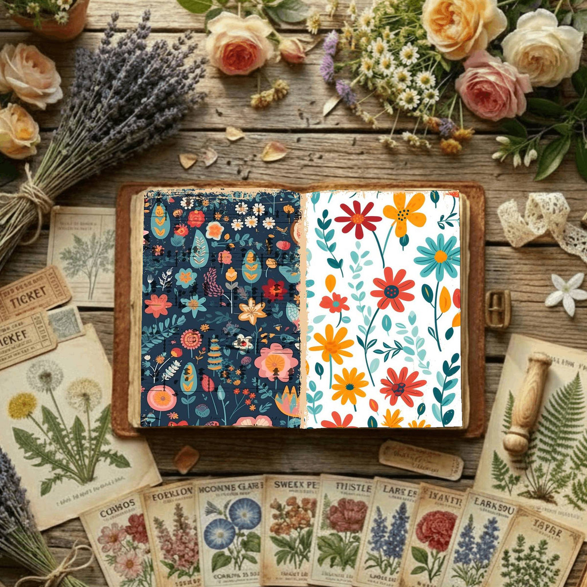 Floral Digital Papers