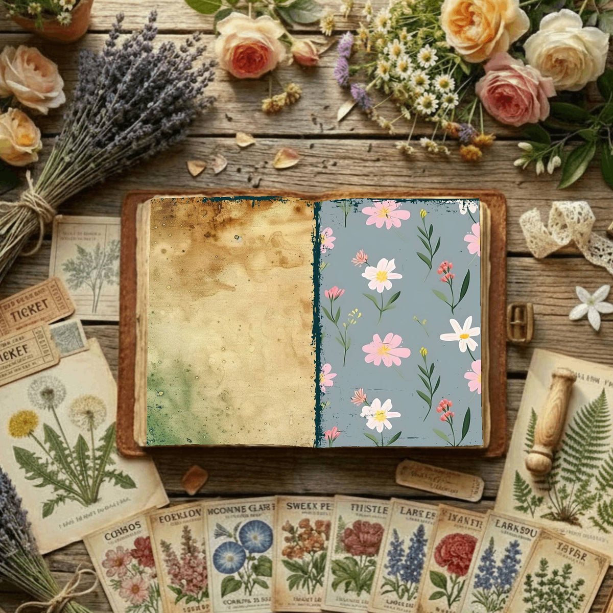 Floral Digital Papers
