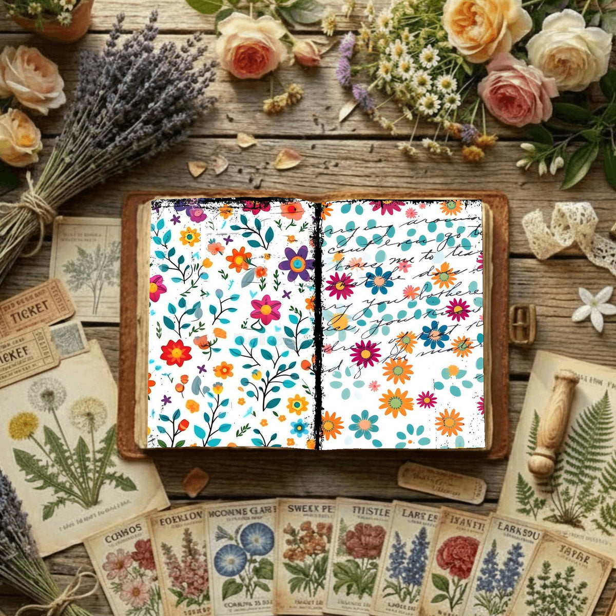 Floral Digital Papers