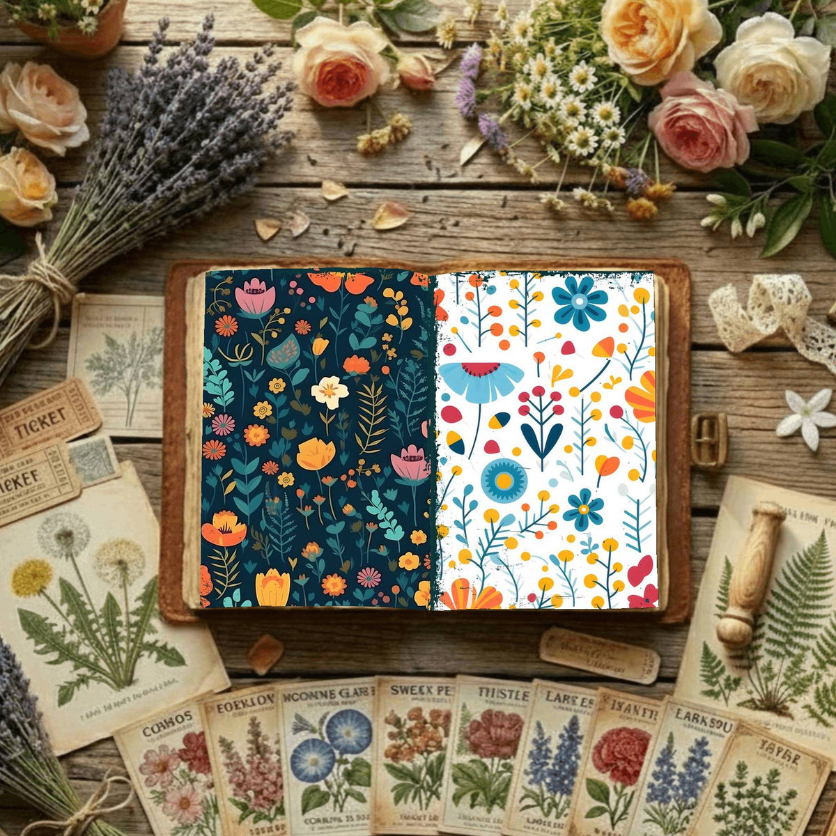 Floral Digital Papers