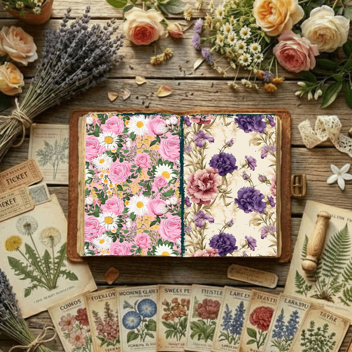 Floral Digital Papers