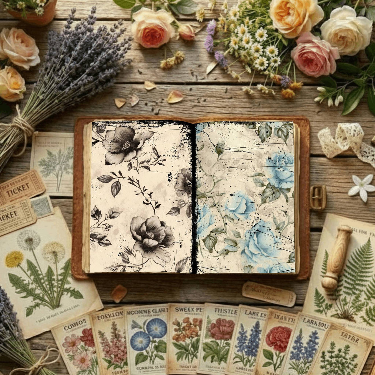 Floral Digital Papers