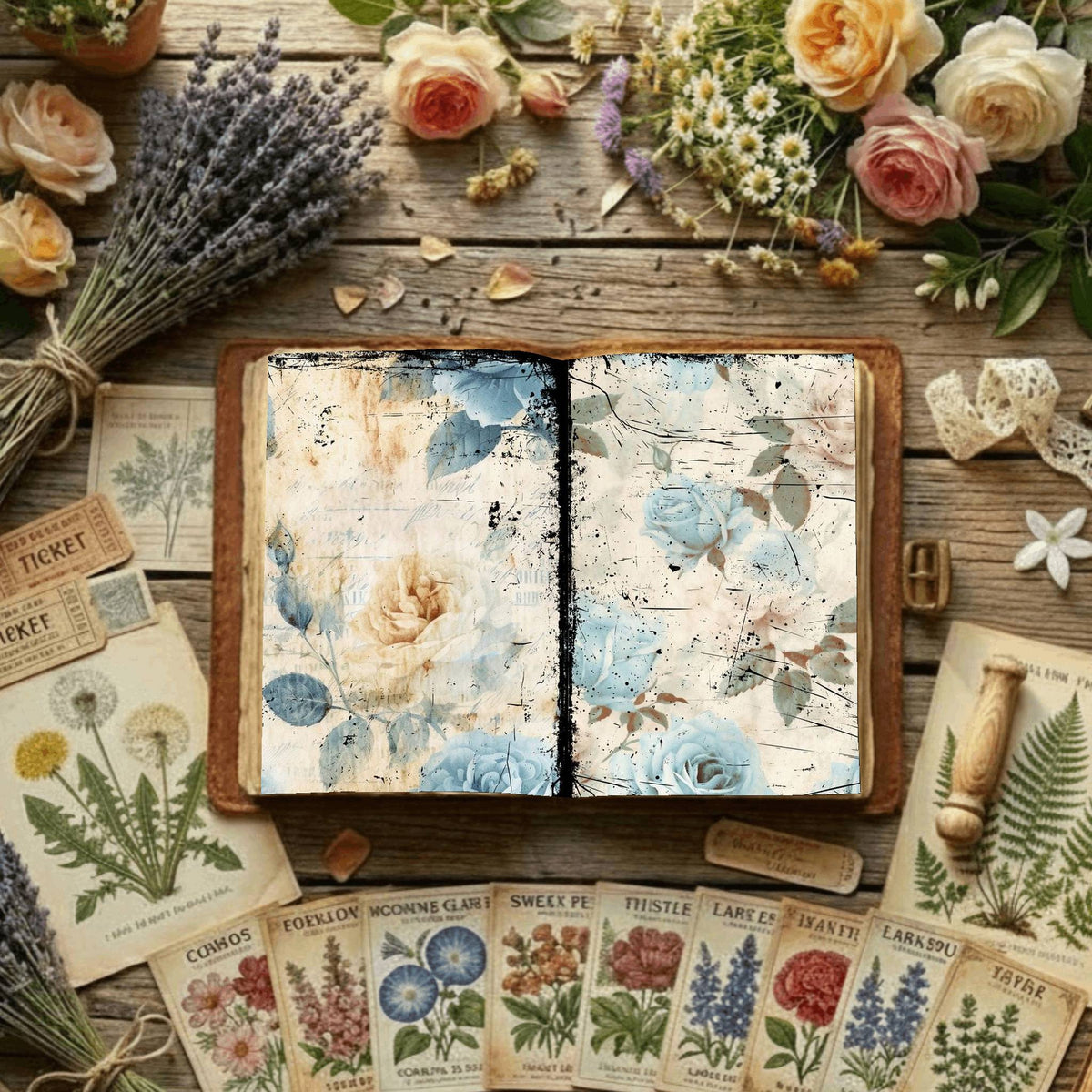 Floral Digital Papers