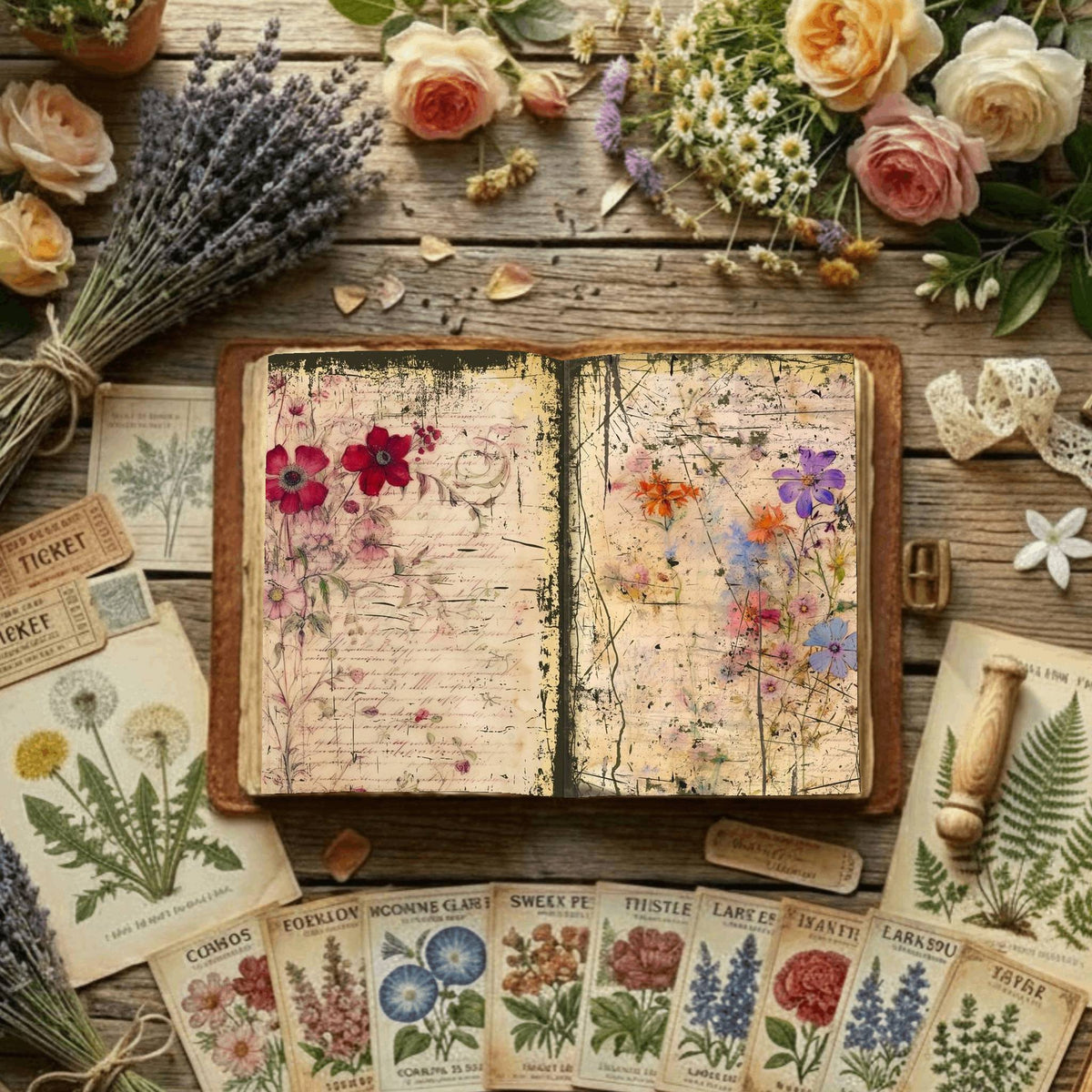 Floral Digital Papers