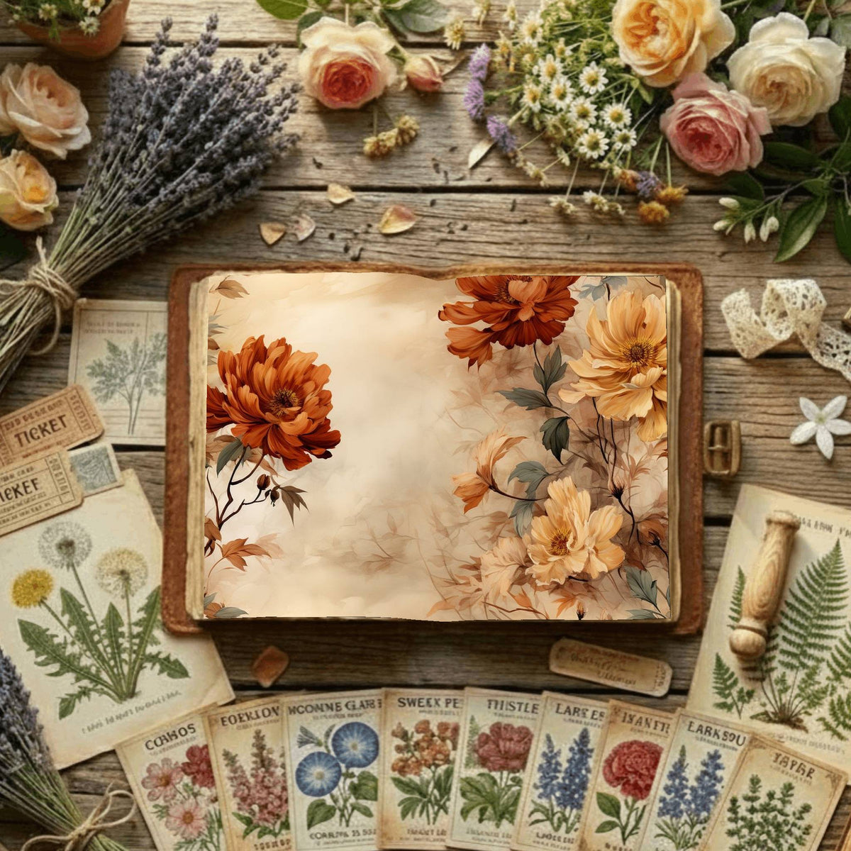 Floral Digital Papers