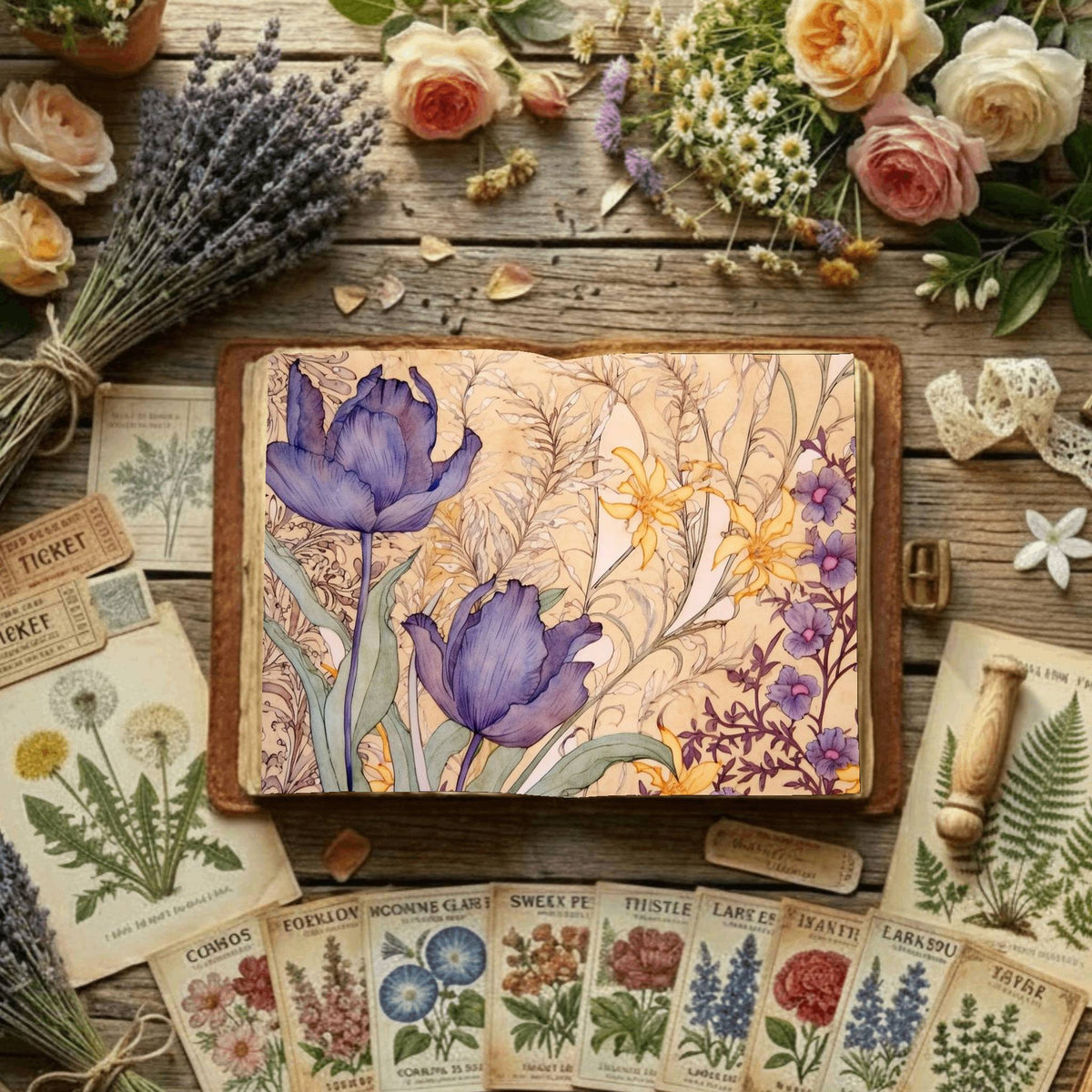 Floral Digital Papers