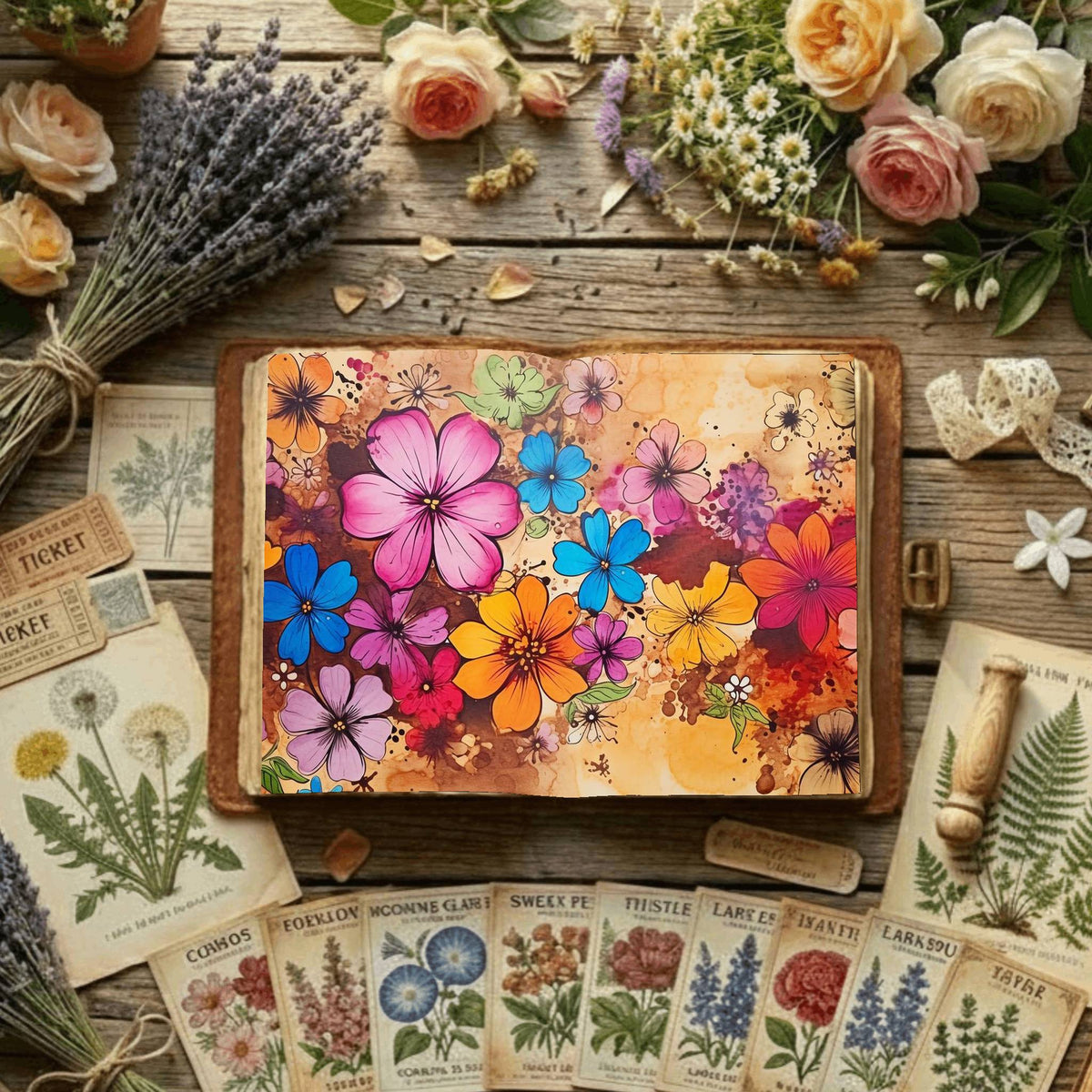 Floral Digital Papers