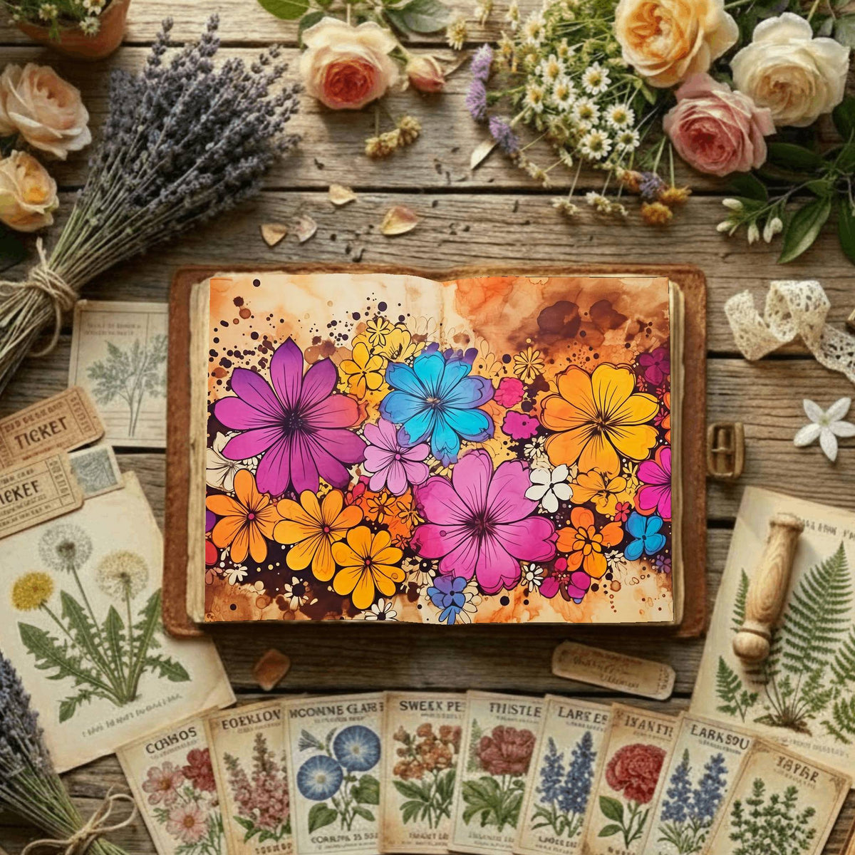 Floral Digital Papers