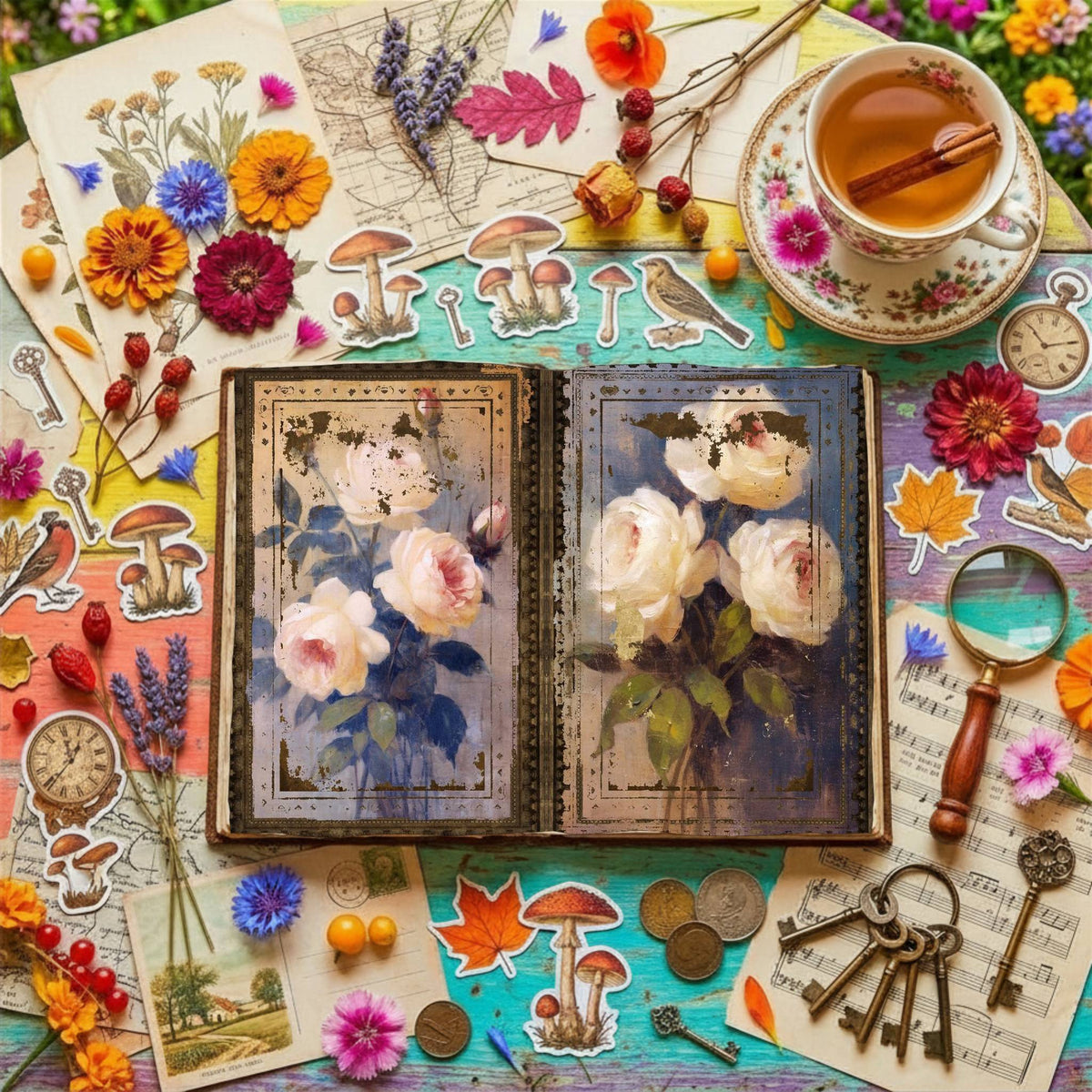 Flower Bunches Digital Papers