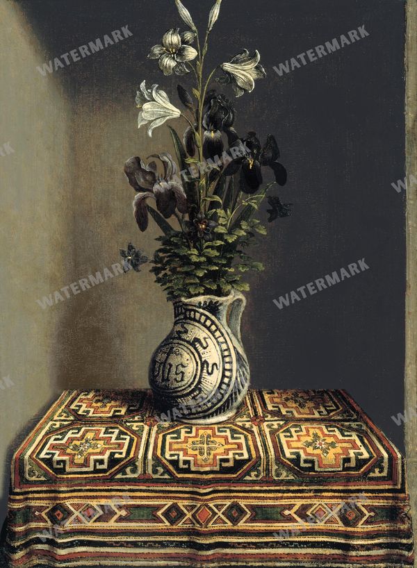 Flowers vintage painting, printable wall art download, image 3