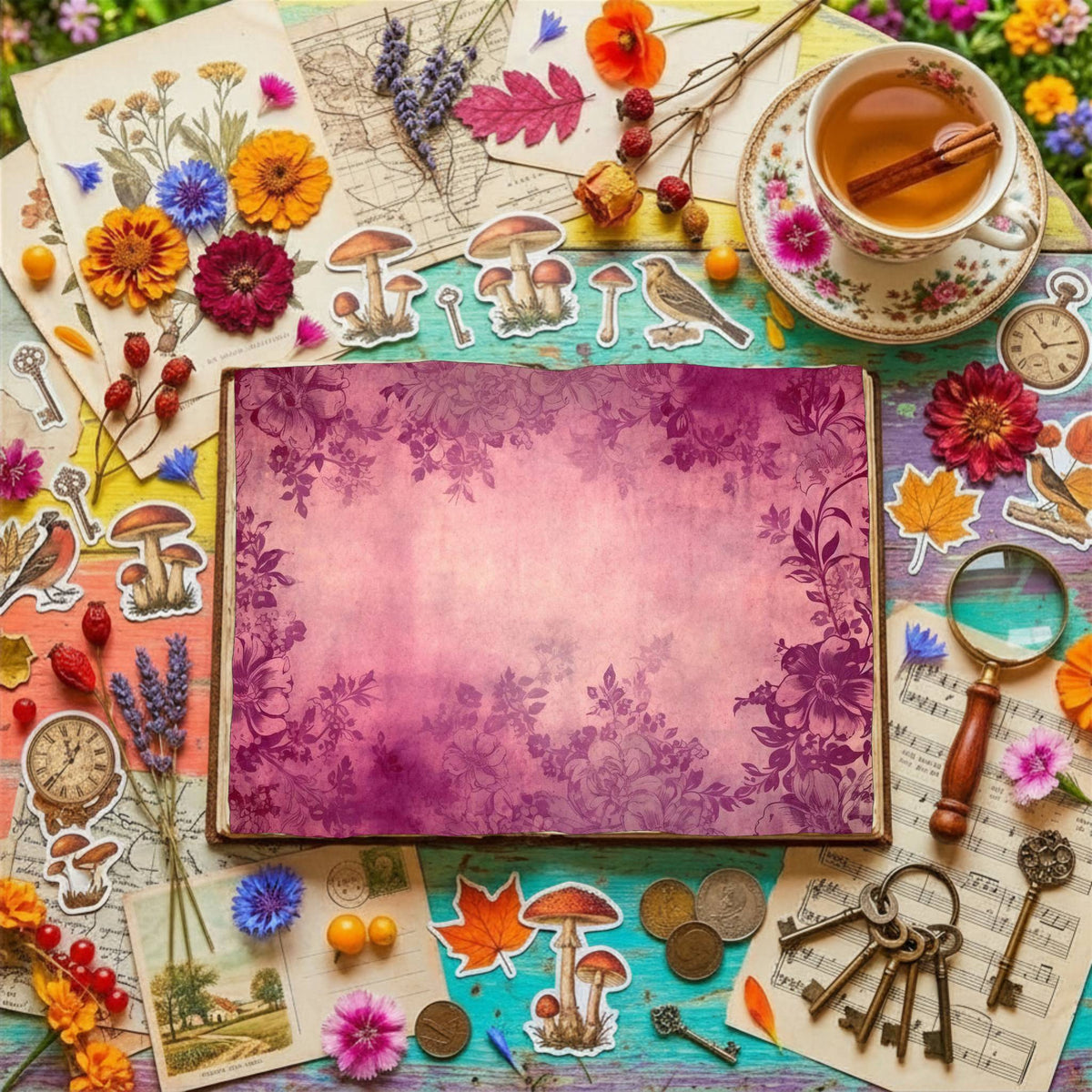 Fuchsiaflowers Digital Papers