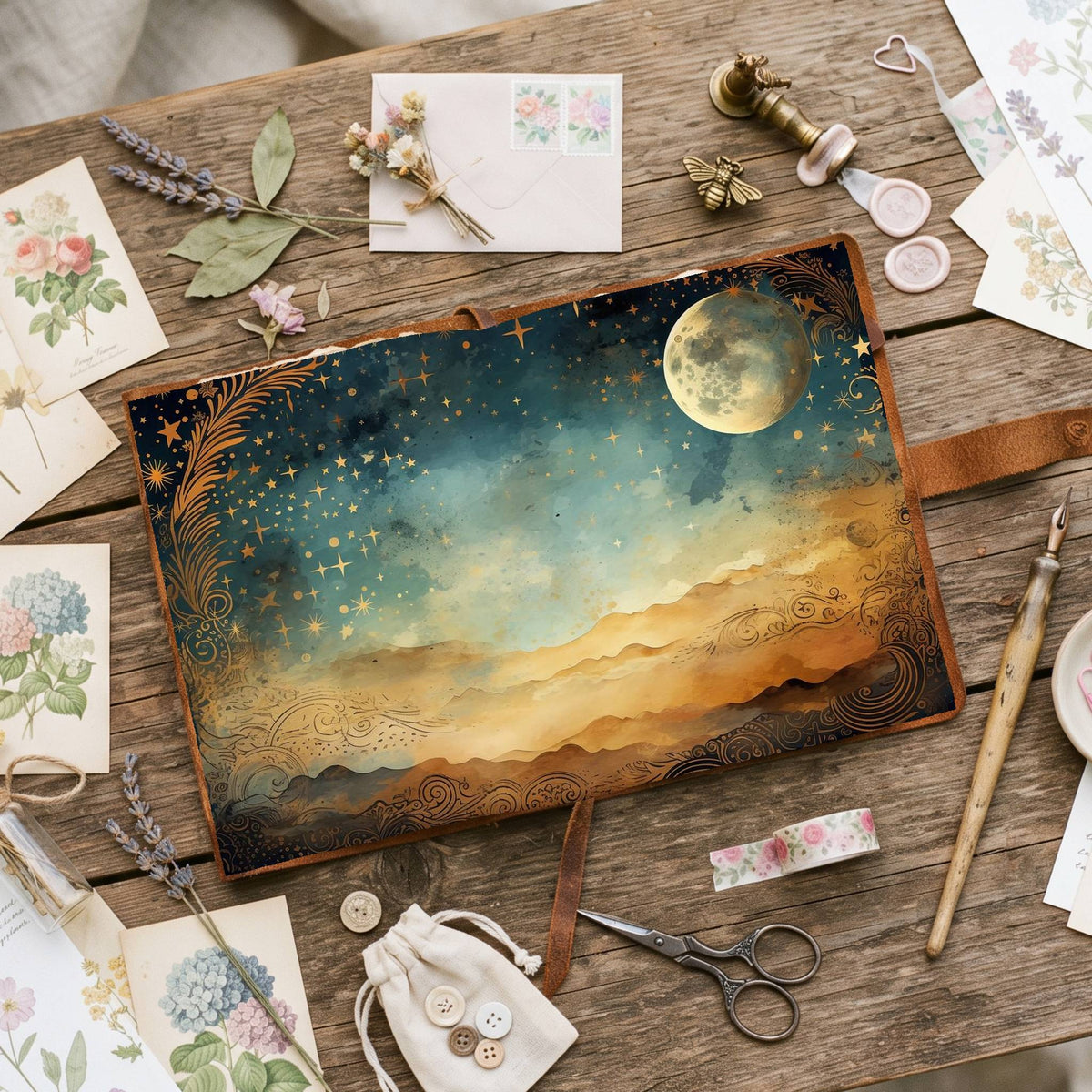Full Moon Digital Papers