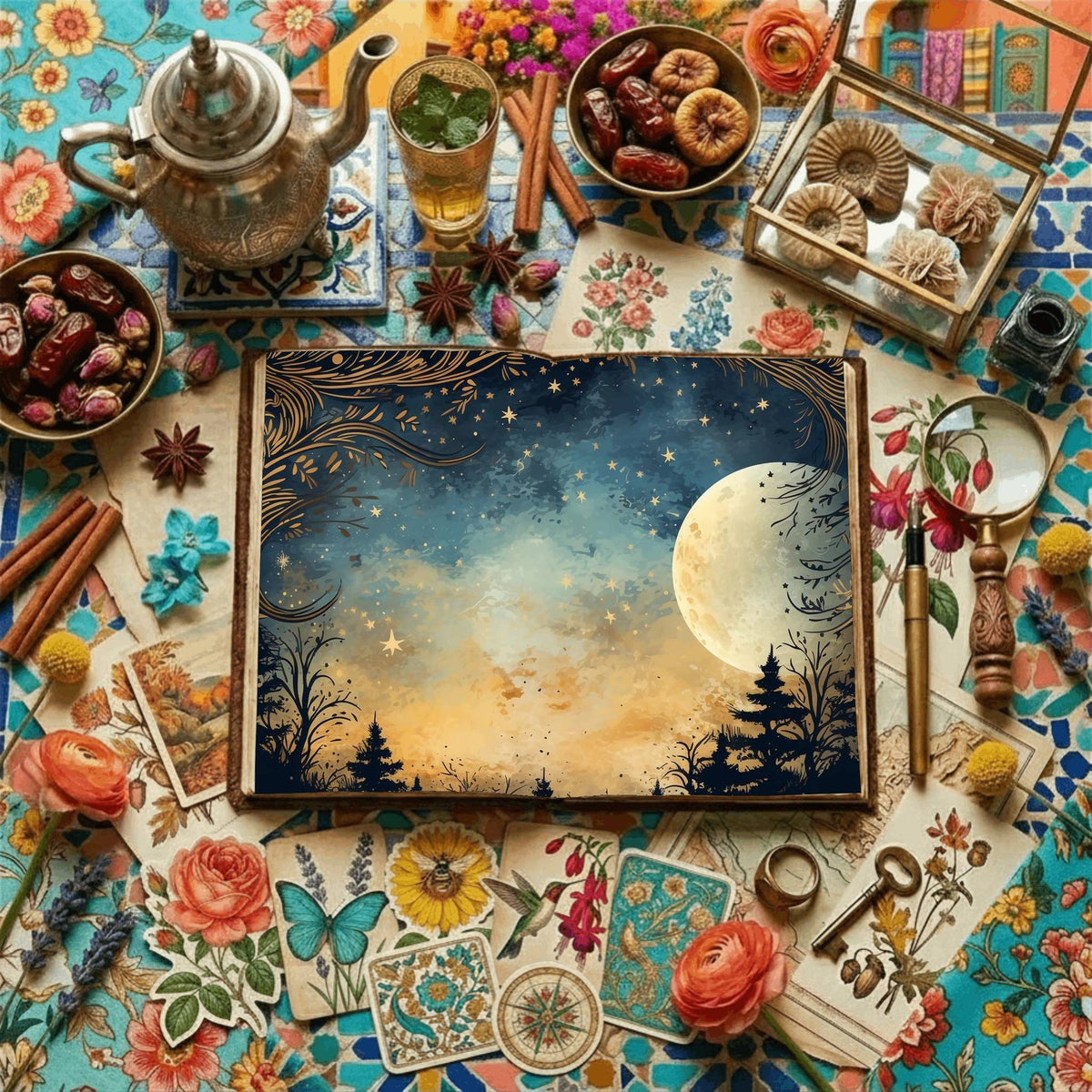 Full Moon Digital Papers