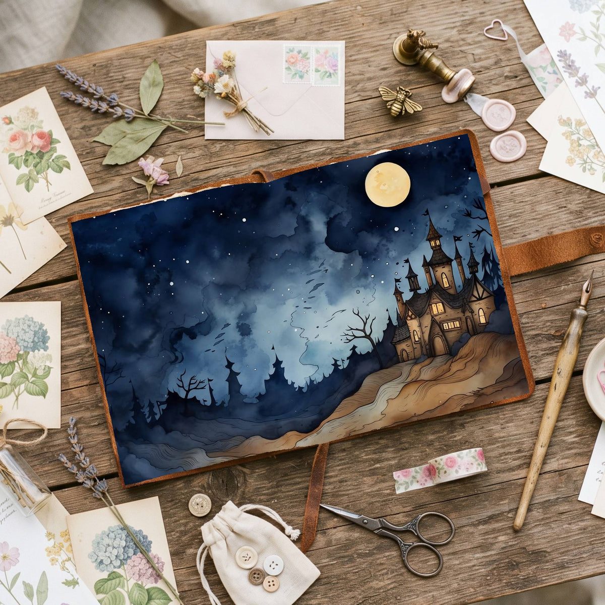 Full Moon Digital Papers