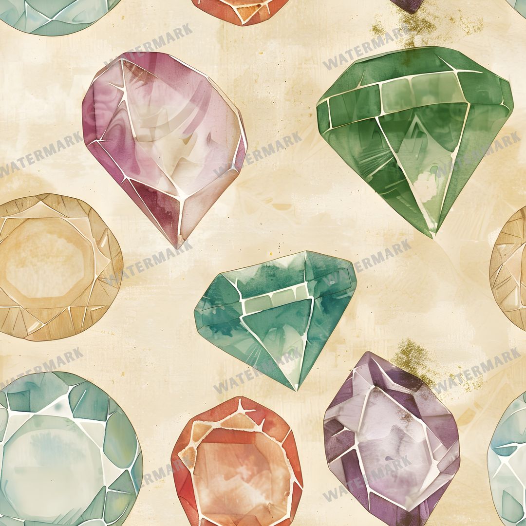 Gems Seamless Pattern