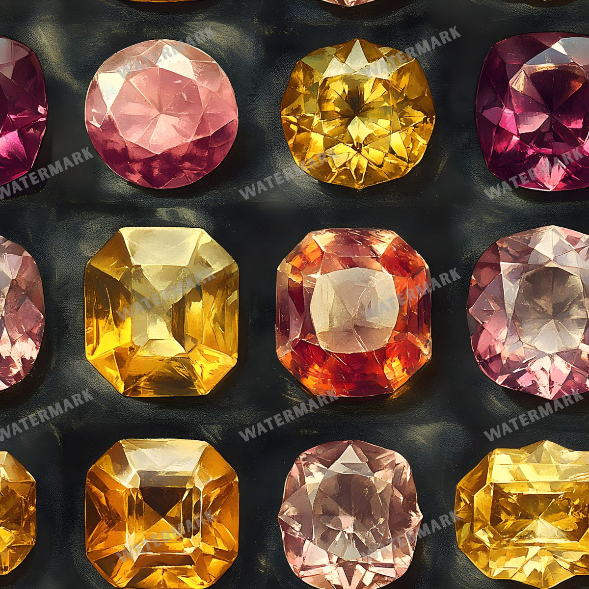 Gems Seamless Pattern