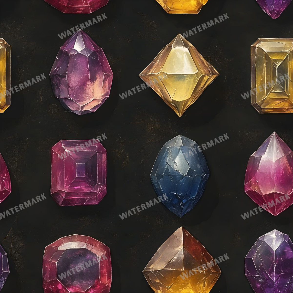 Gems Seamless Pattern