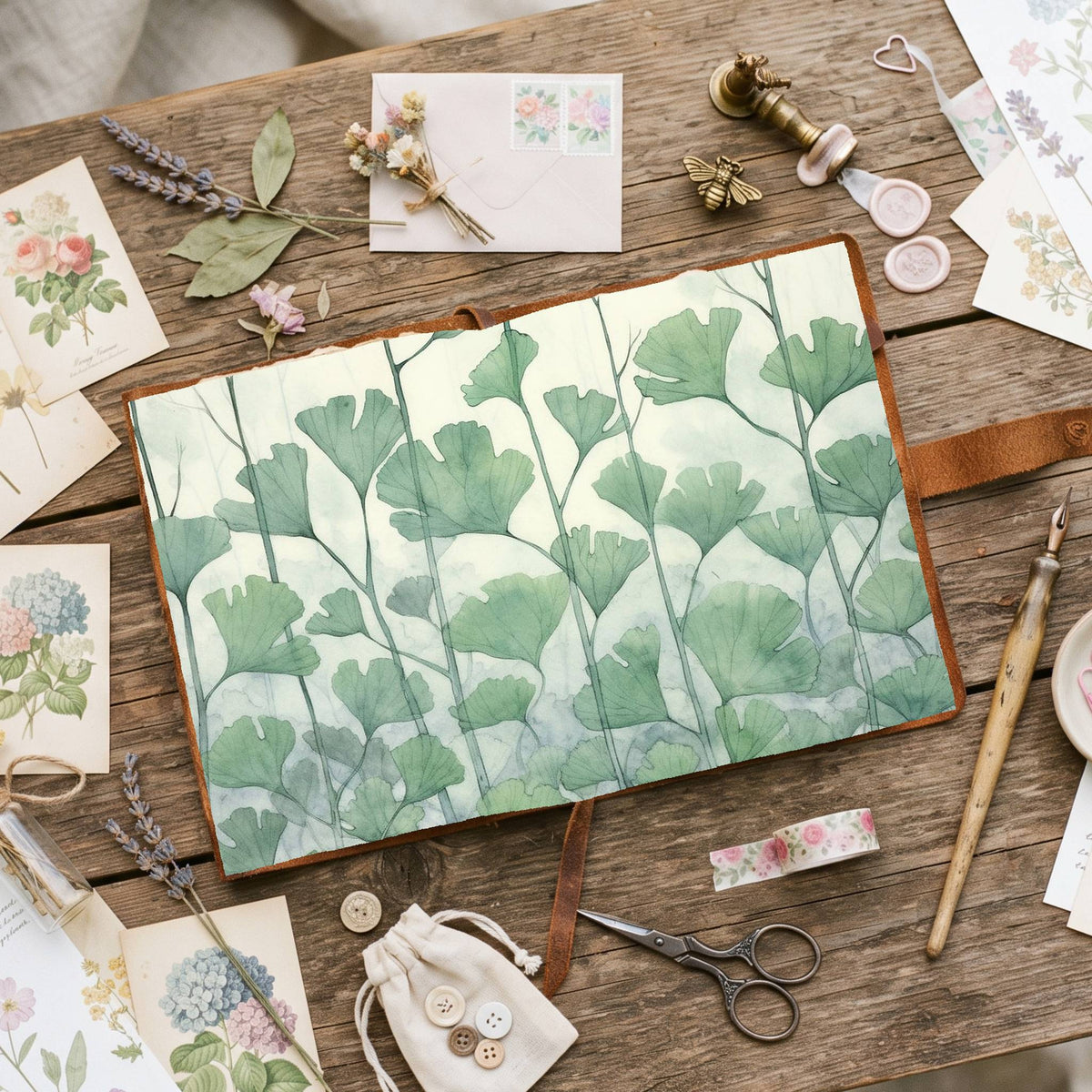Ginkgo Leaves Digital Papers