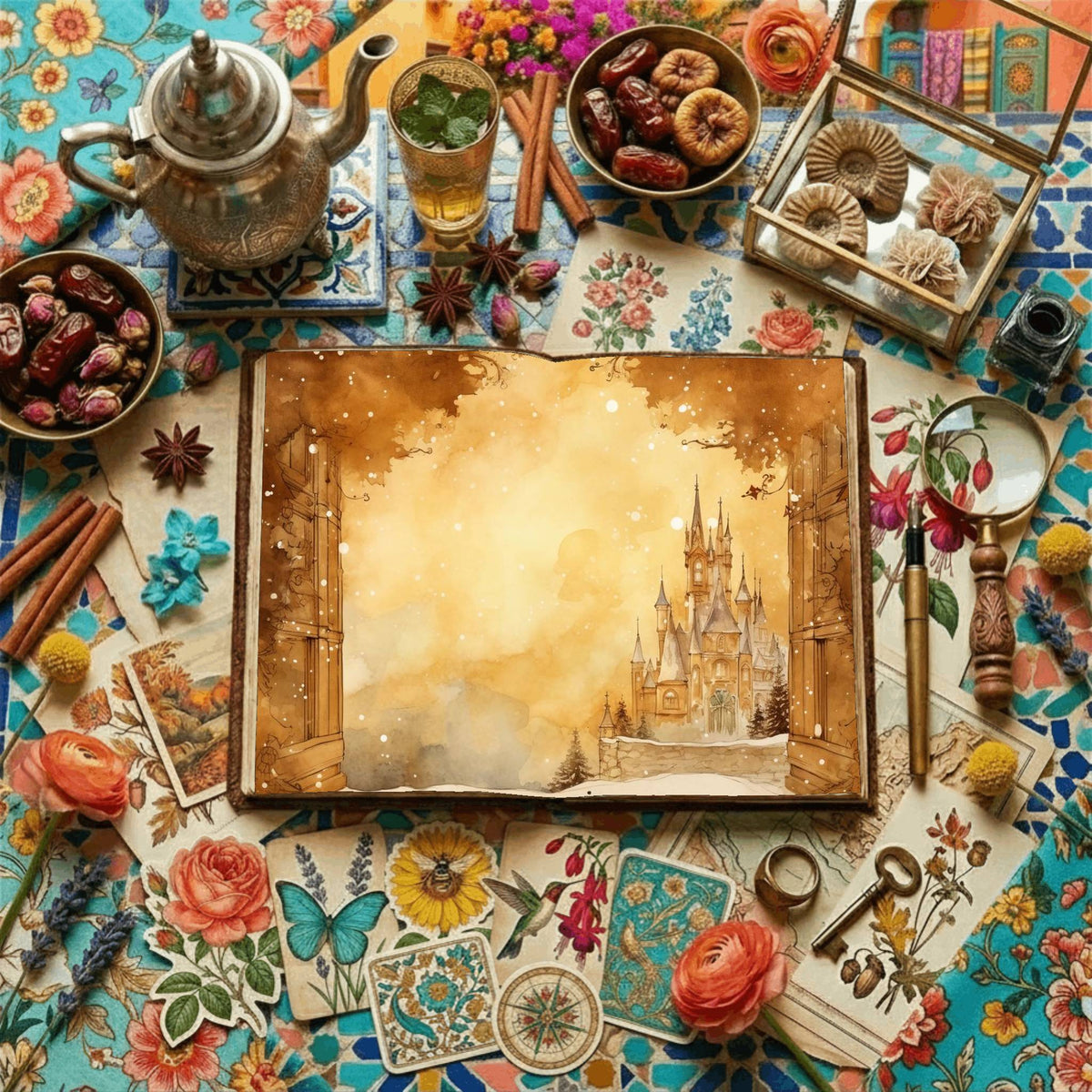 Gold Castles Digital Papers