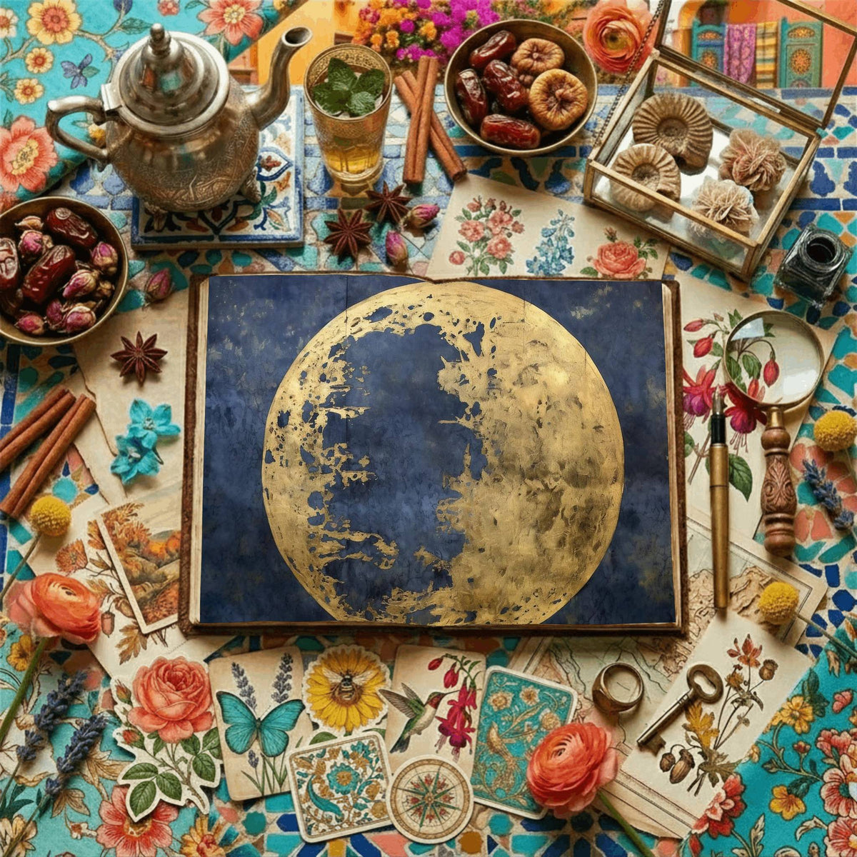Gold Moon Digital Papers