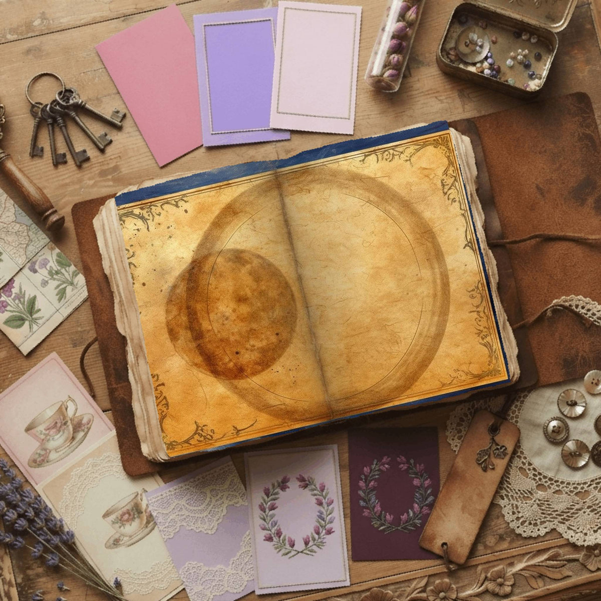 Gold Moon Digital Papers