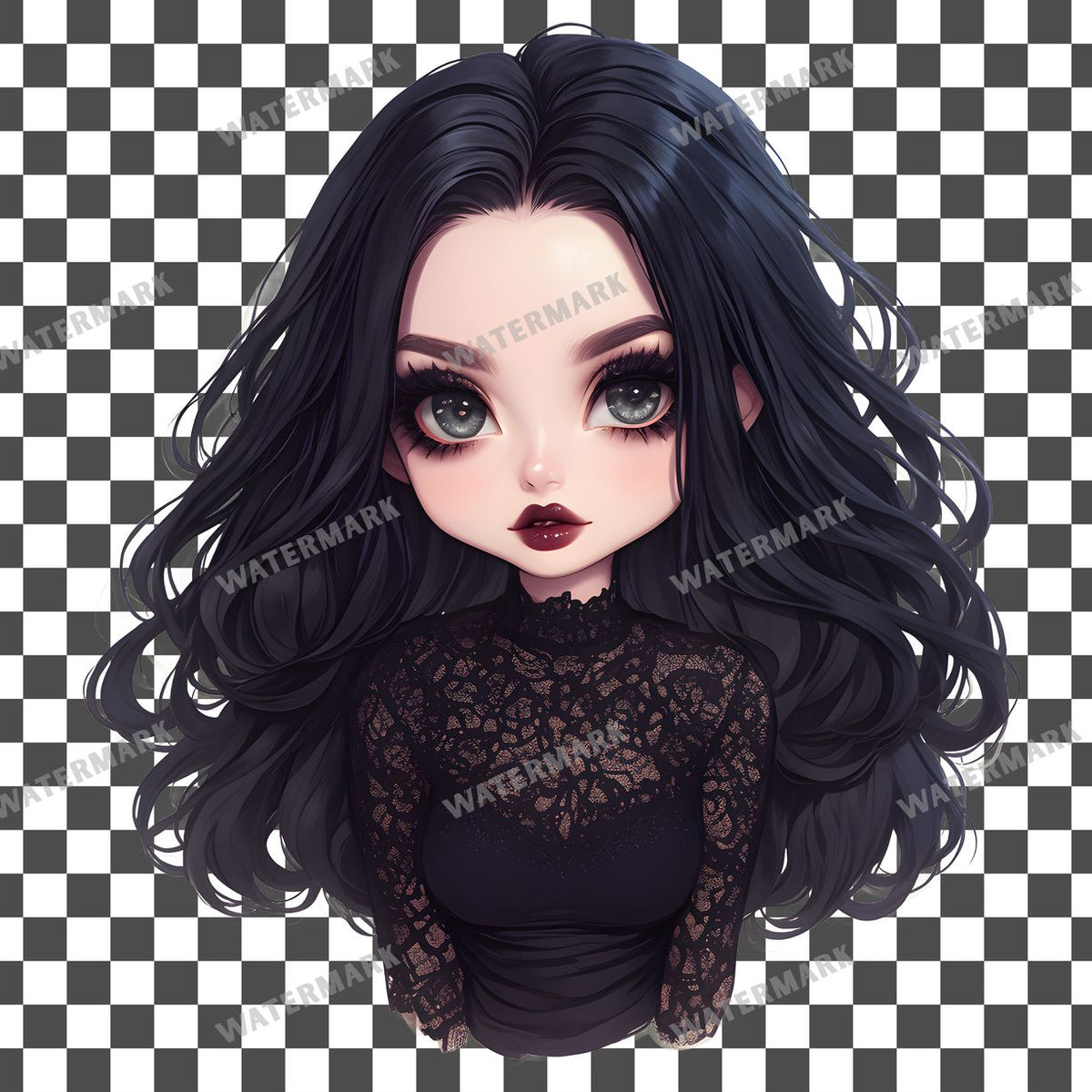 Goth Girl Clipart Pngs
