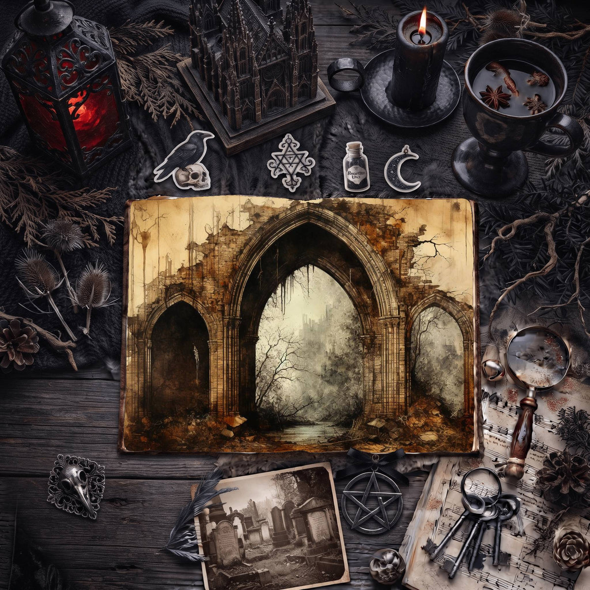 Gothic Arch Digital Papers