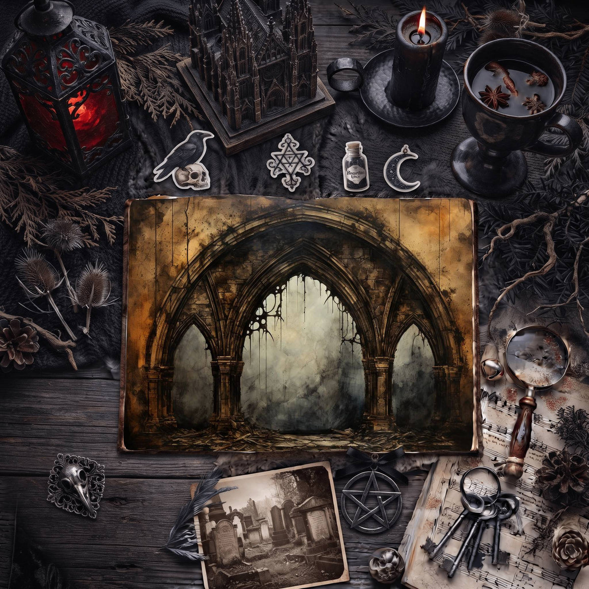 Gothic Arch Digital Papers