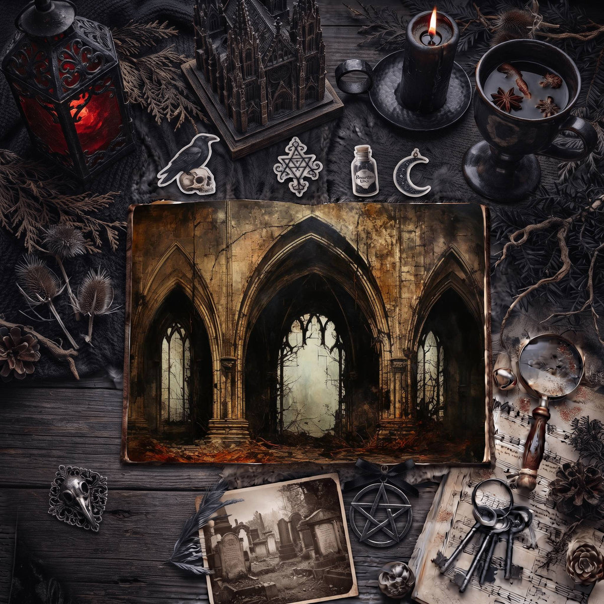 Gothic Arch Digital Papers