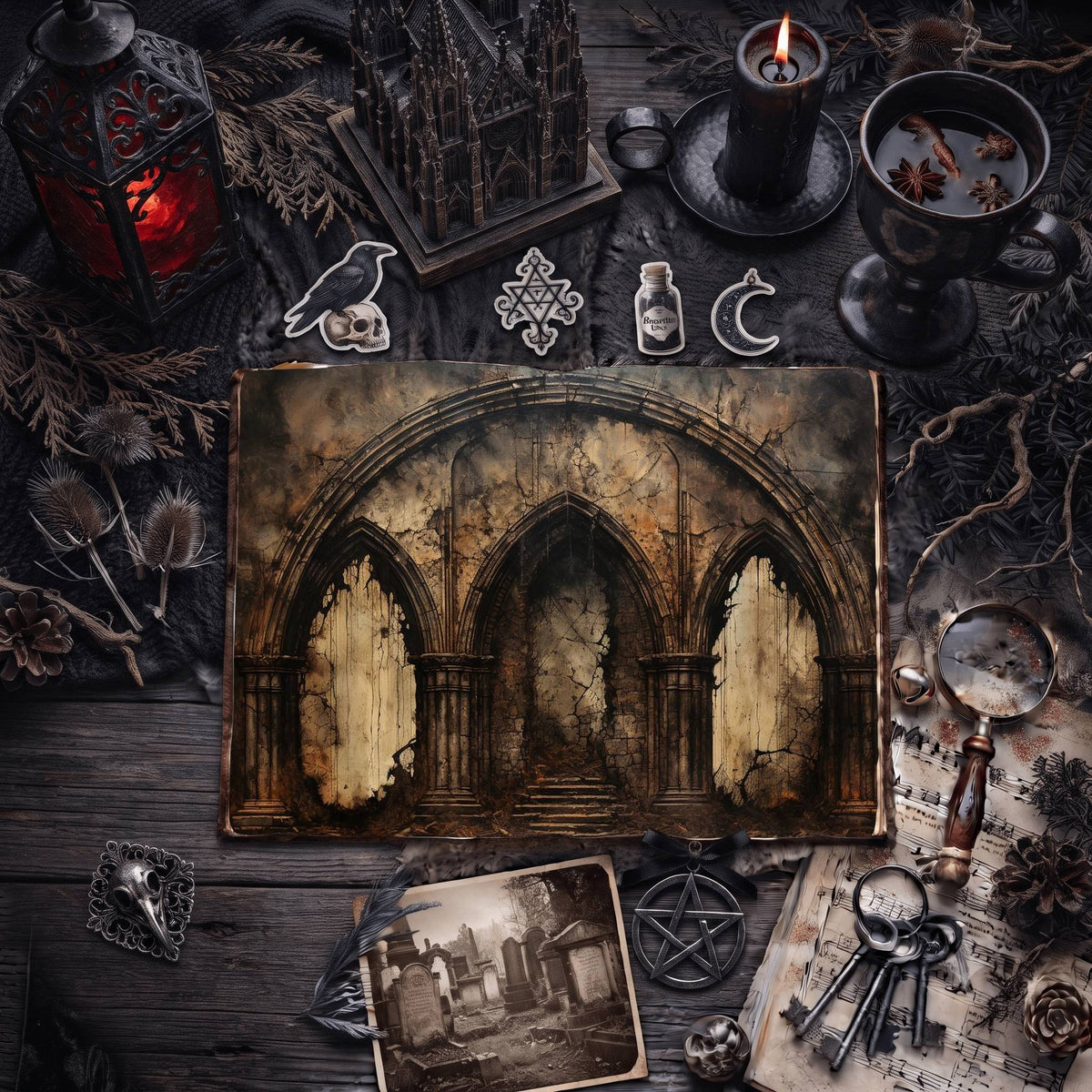 Gothic Arch Digital Papers