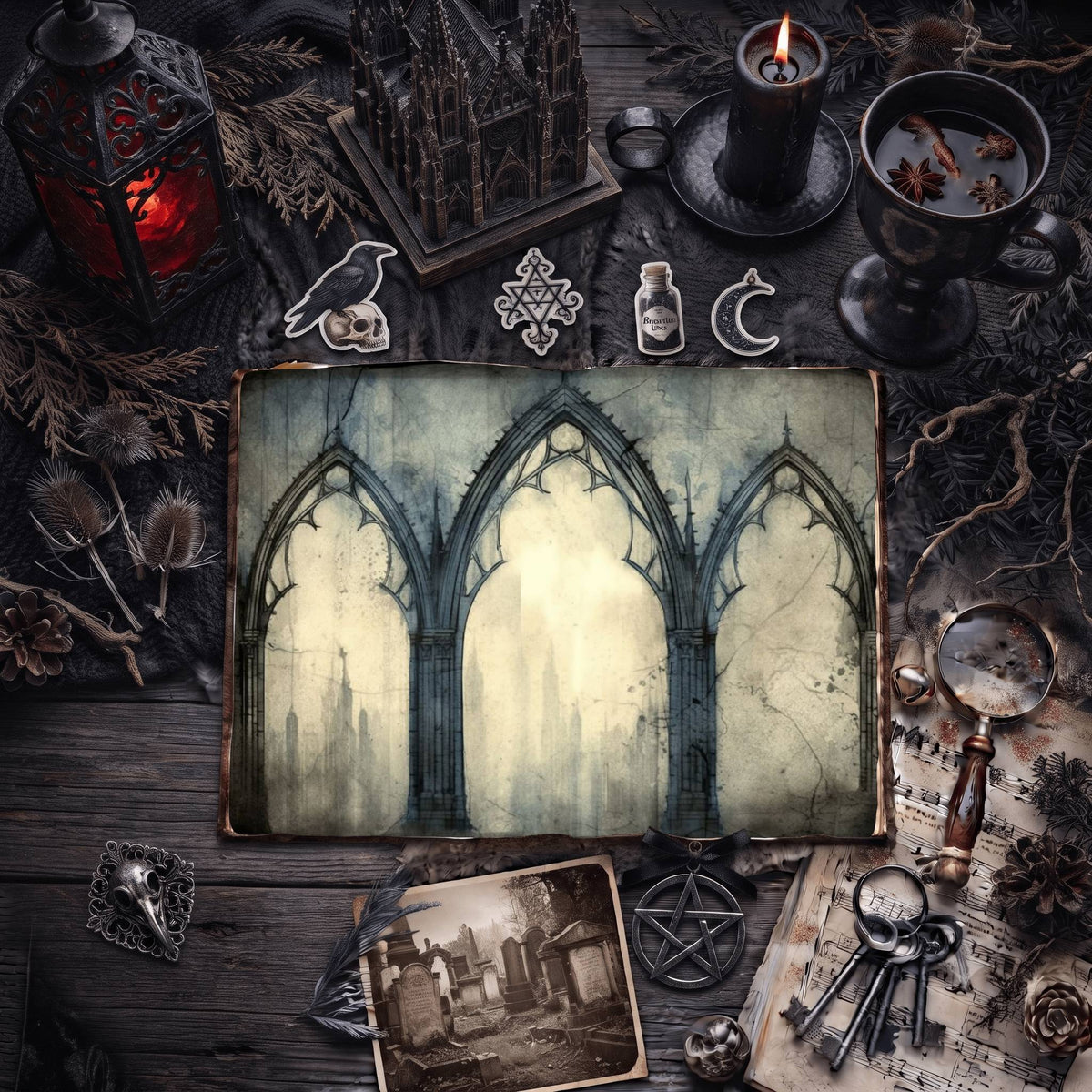 Gothic Arches Digital Papers