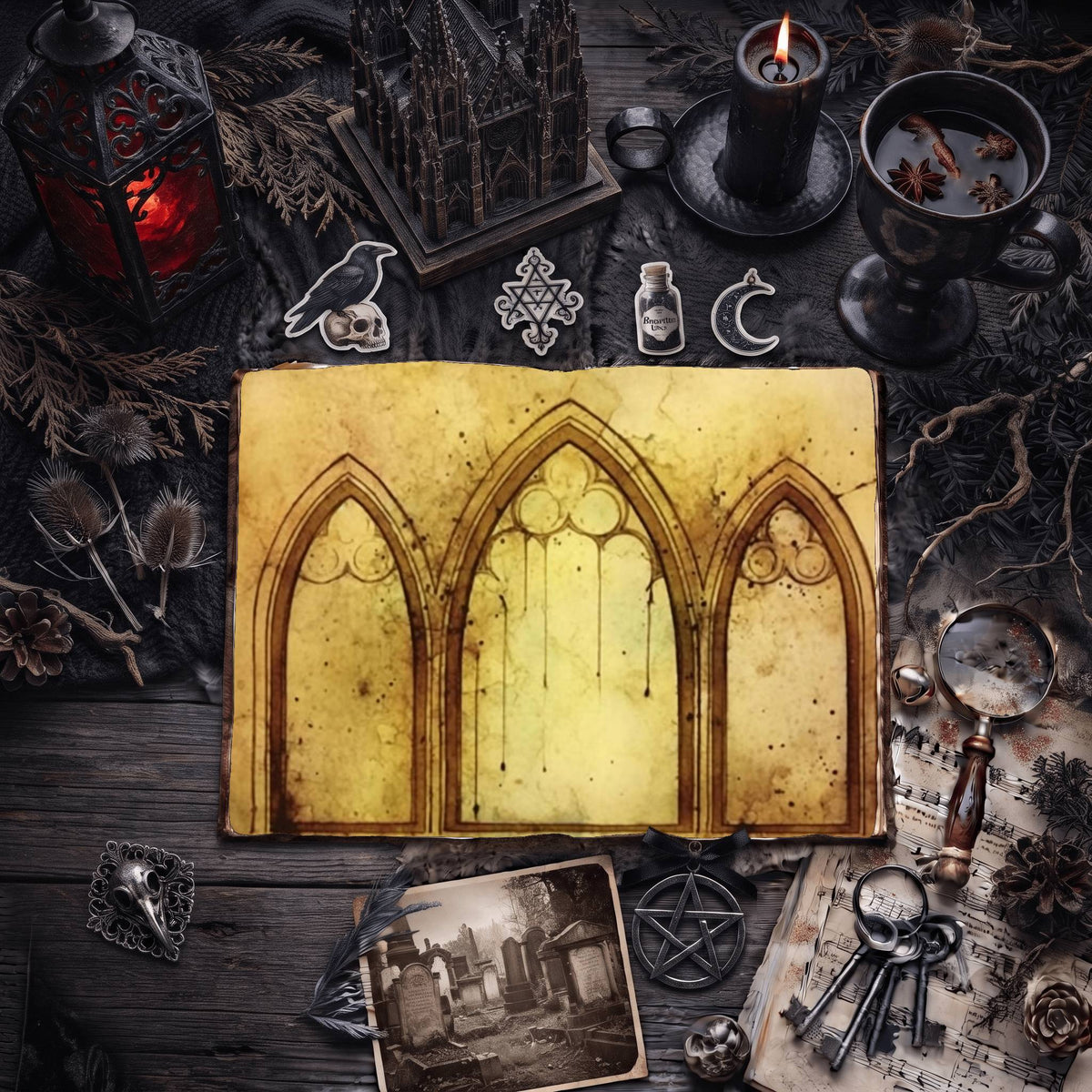 Gothic Arches Digital Papers